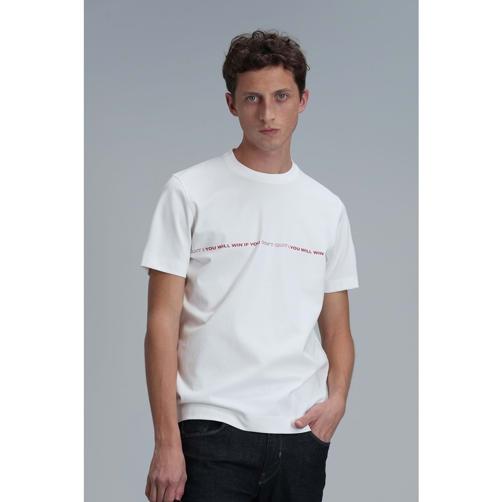 Lufian 111020211 Carlos Modern Grafik T- Shirt Erkek Tişort