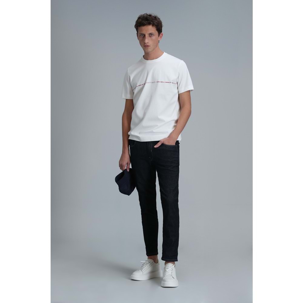 Lufian 111020211 Carlos Modern Grafik T- Shirt Erkek Tişort