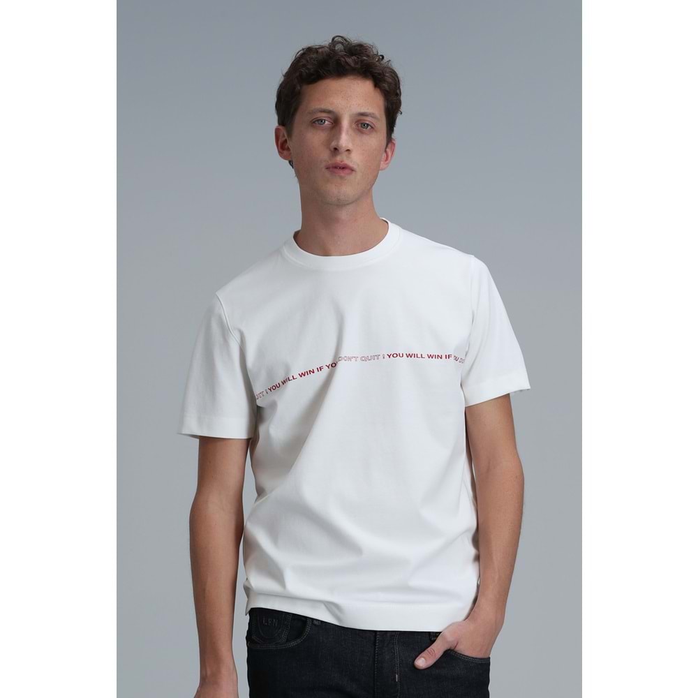 Lufian 111020211 Carlos Modern Grafik T- Shirt Erkek Tişort
