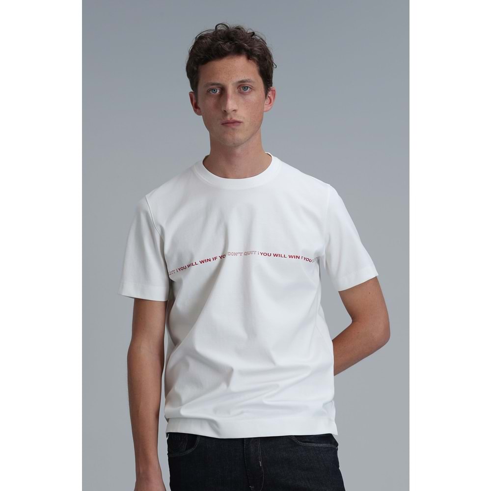 Lufian 111020211 Carlos Modern Grafik T- Shirt Erkek Tişort