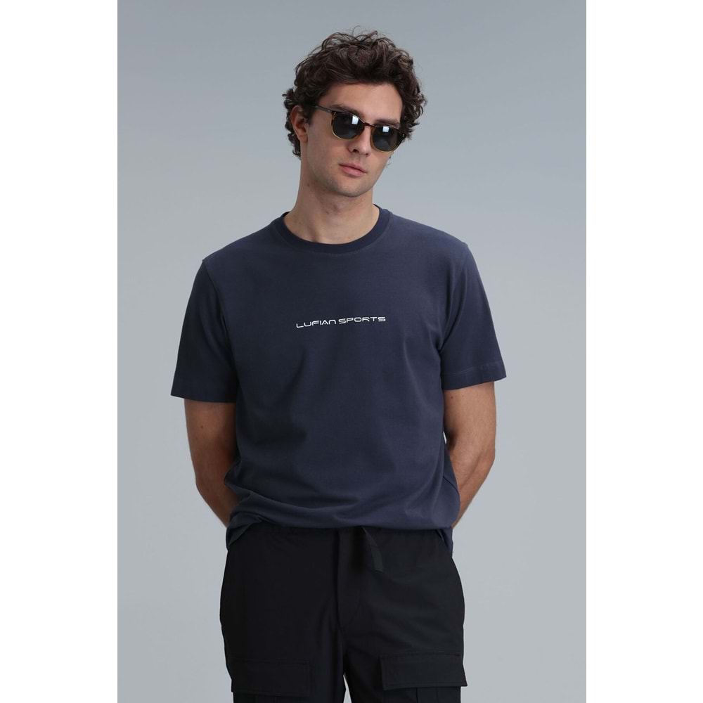Lufian 111020190 Tony Modern Grafik T- Shirt Erkek T-Shirt