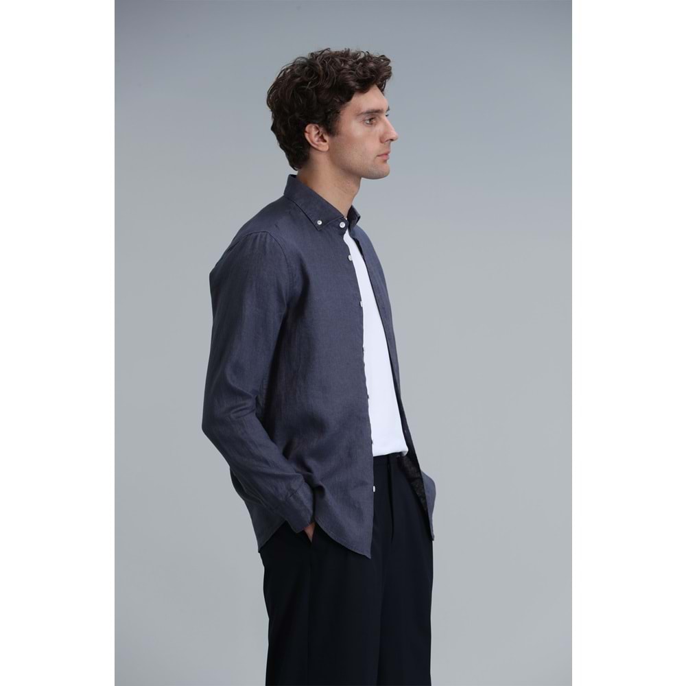 Lufian 111010611 Pitaya Keten Gömlek Comfort Fit Erkek Gömlek