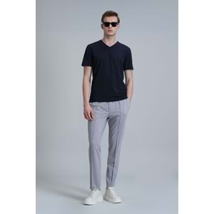 Lufian 111020224 Tuna V Yaka Modern Grafik T- Shirt Erkek Tişort