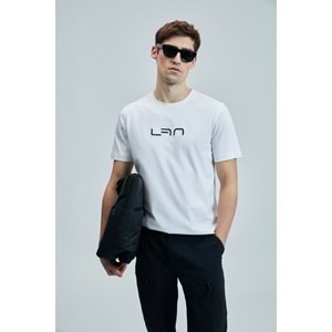 Lufian 111020244 Blaze Modern Grafik Tişort Erkek T-Shirt