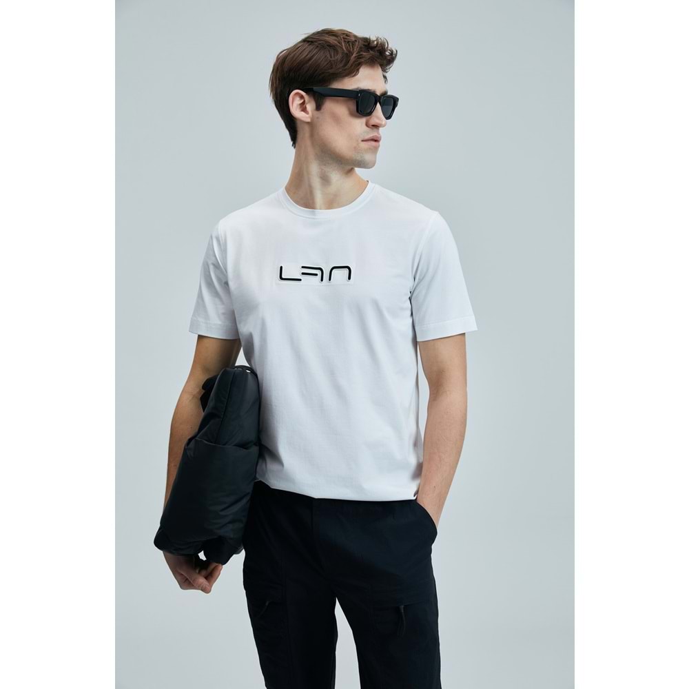 Lufian 111020244 Blaze Modern Grafik Tişort Erkek T-Shirt