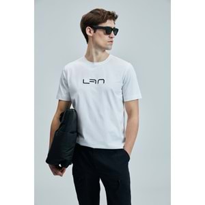 Lufian 111020244 Blaze Modern Grafik Tişort Erkek T-Shirt