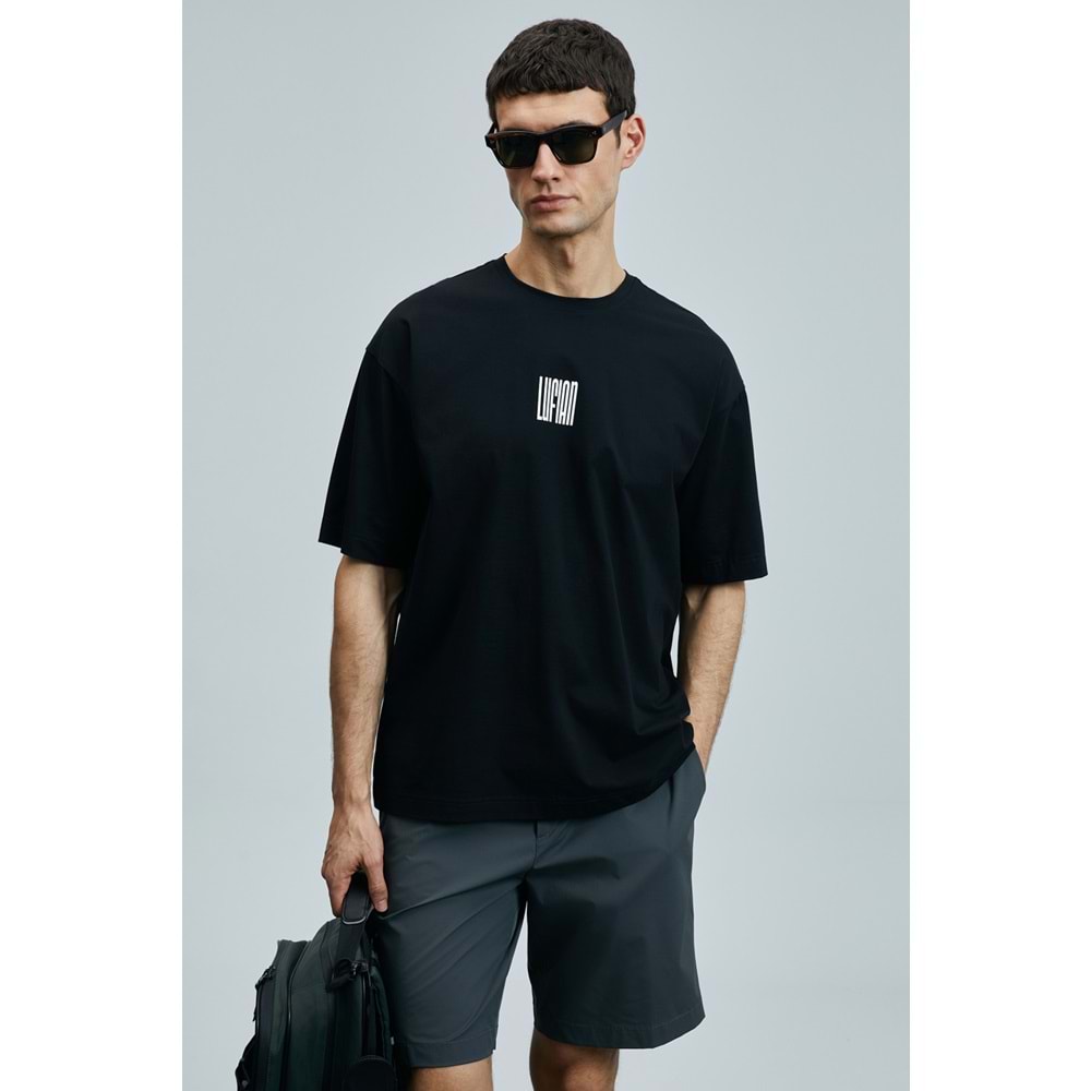 Lufian 111020245 Helıx Modern Grafik T- Shirt Erkek Tişort