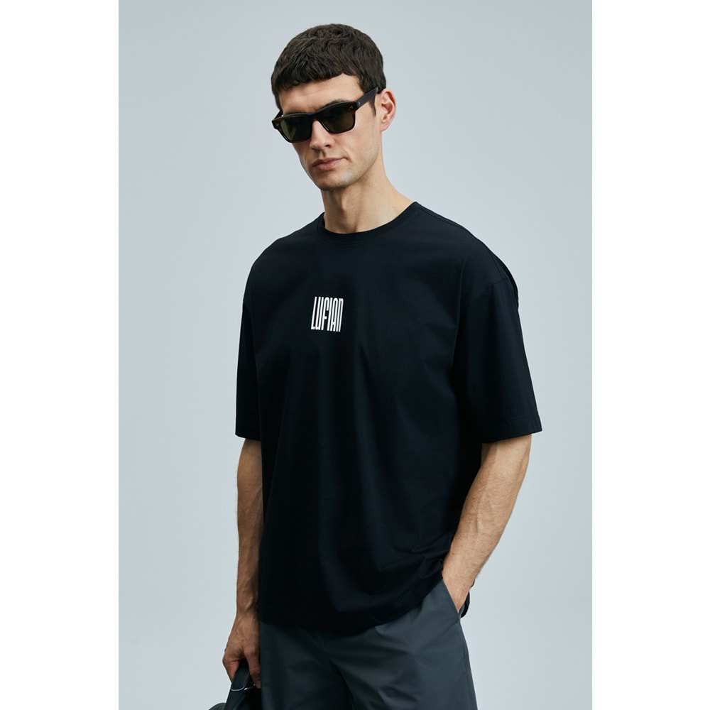 Lufian 111020245 Helıx Modern Grafik T- Shirt Erkek Tişort