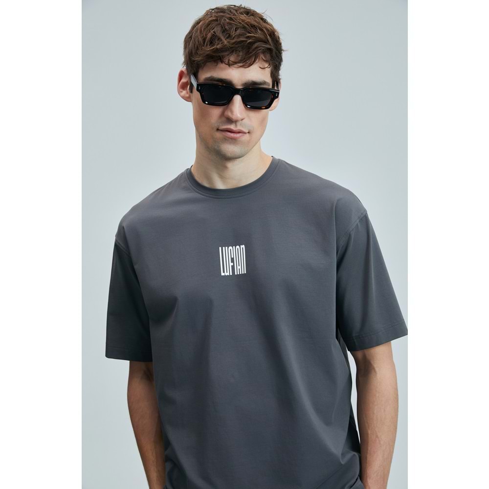 Lufian 111020245 Helıx Modern Grafik T- Shirt Erkek Tişort