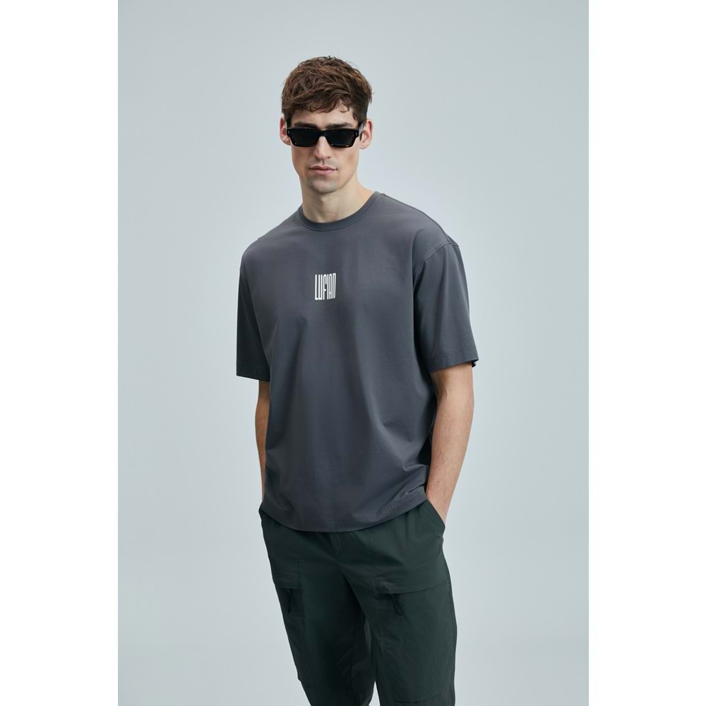 Lufian 111020245 Helıx Modern Grafik T- Shirt Erkek Tişort