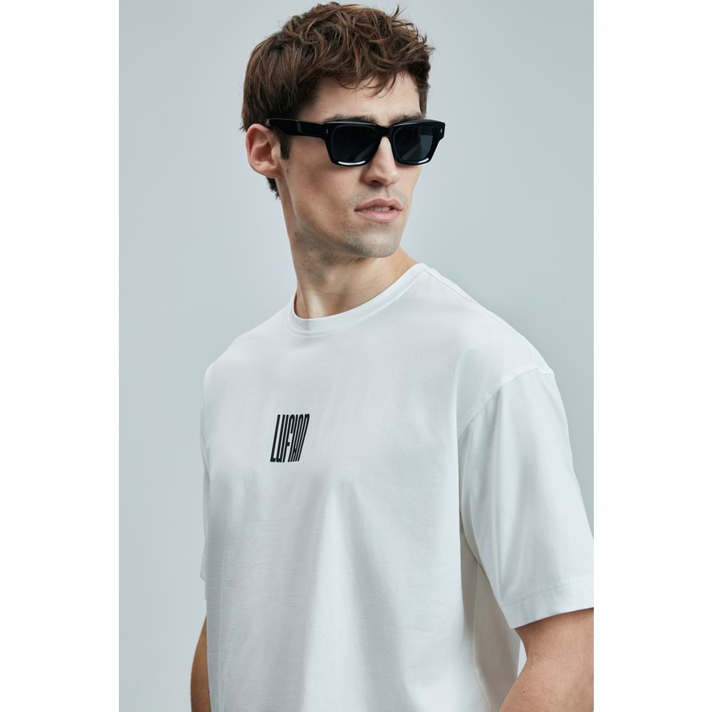 Lufian 111020245 Helıx Modern Grafik T- Shirt Erkek Tişort