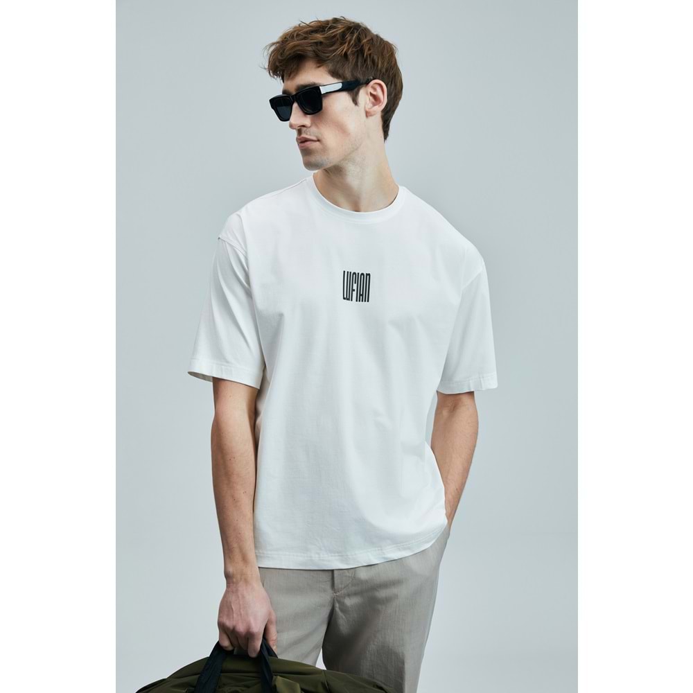 Lufian 111020245 Helıx Modern Grafik T- Shirt Erkek Tişort