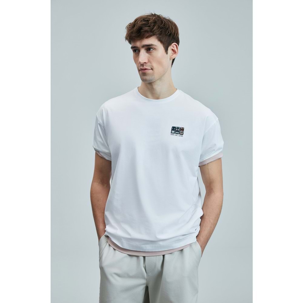 Lufian 111020248 Mask Modern Grafik T- Shirt Erkek Tişort