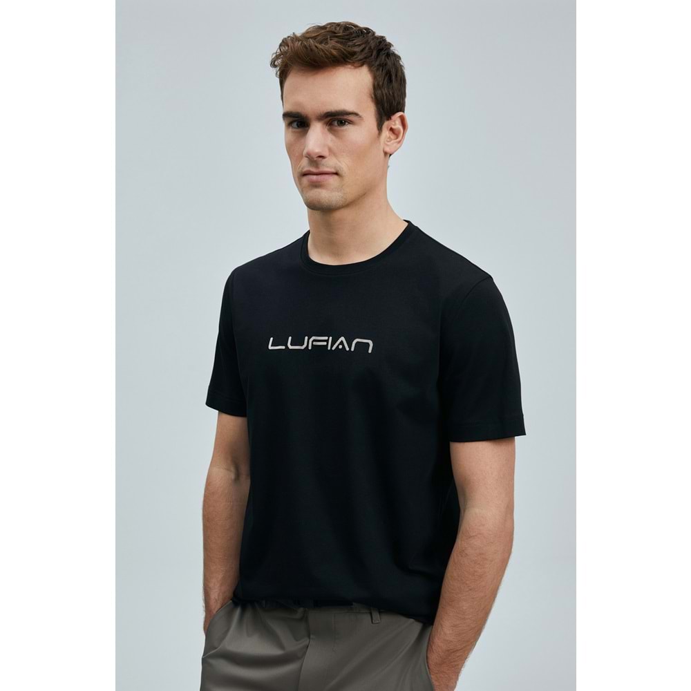 Lufian 111020250 Fusıon Modern Grafik Tişort Erkek T-Shirt