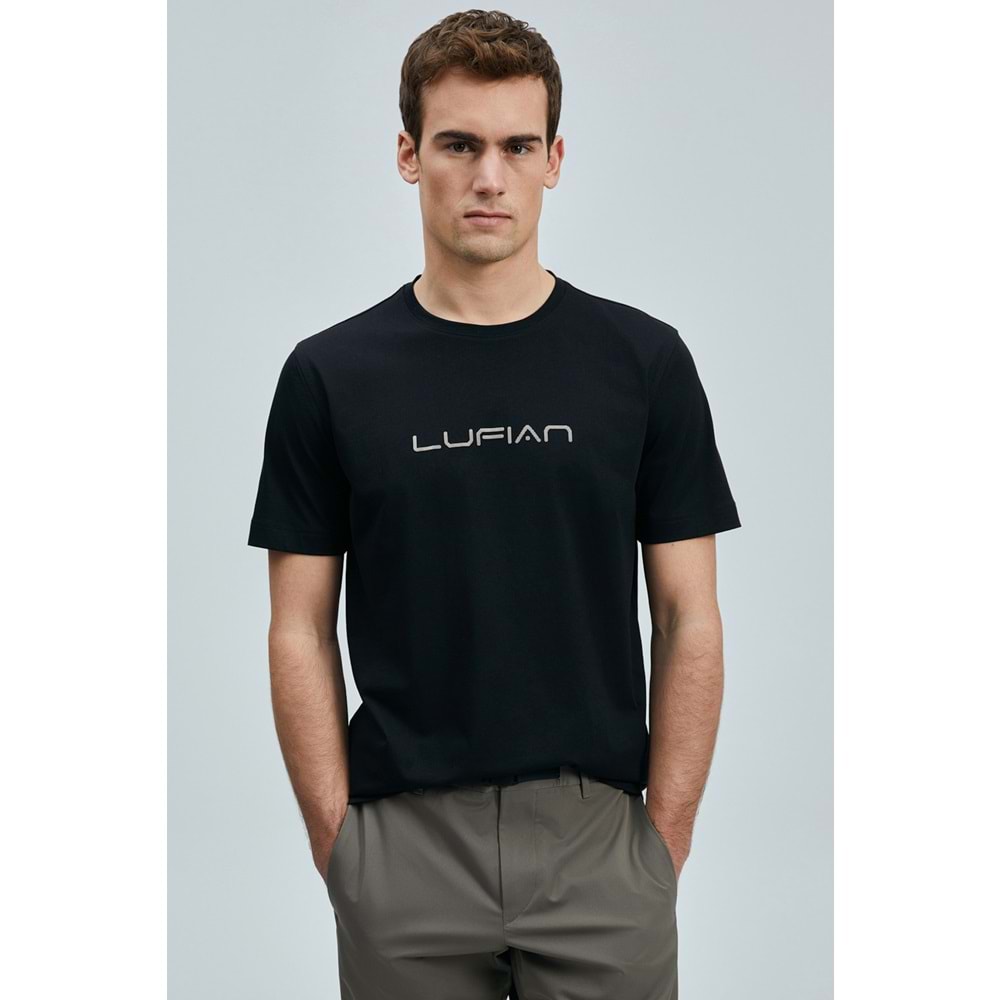 Lufian 111020250 Fusıon Modern Grafik Tişort Erkek T-Shirt
