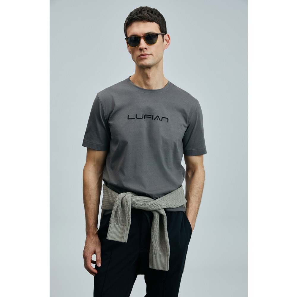 Lufian 111020250 Fusıon Modern Grafik Tişort Erkek T-Shirt