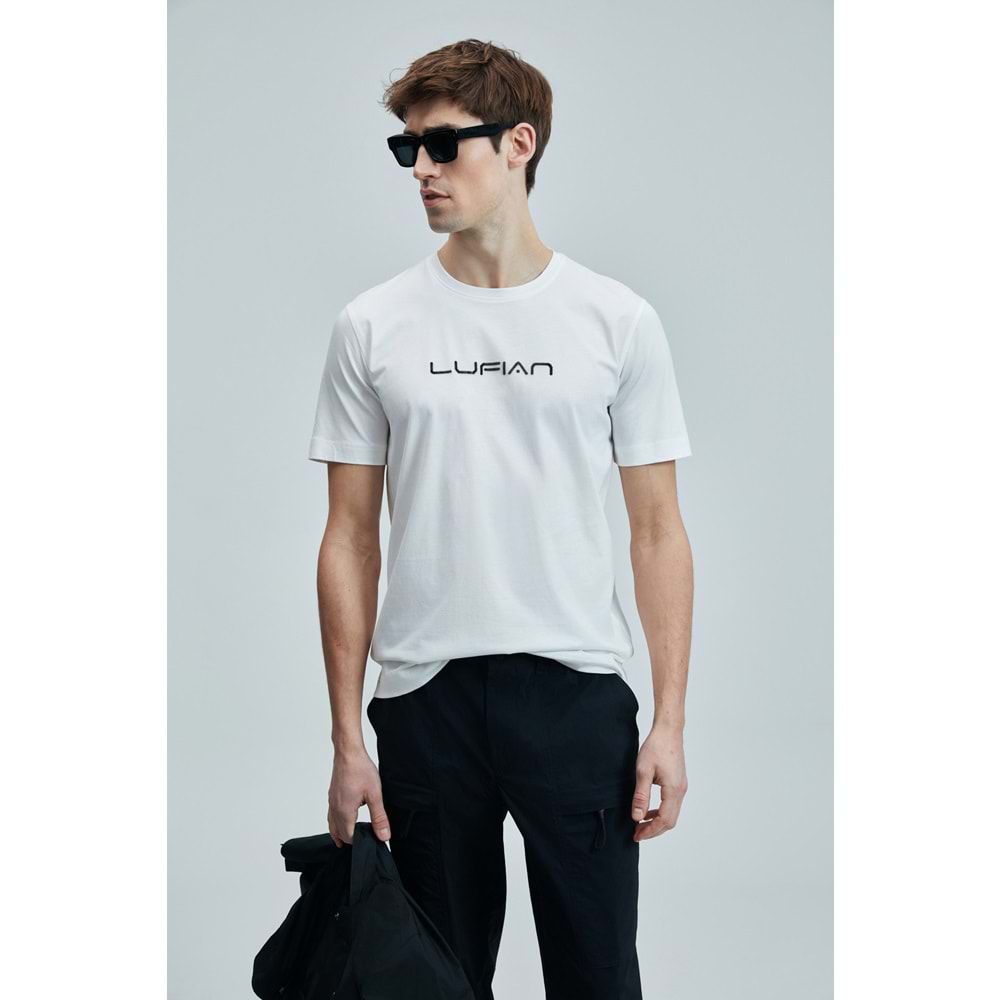 Lufian 111020250 Fusıon Modern Grafik Tişort Erkek T-Shirt