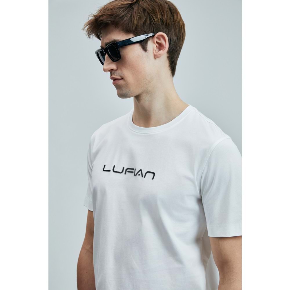 Lufian 111020250 Fusıon Modern Grafik Tişort Erkek T-Shirt