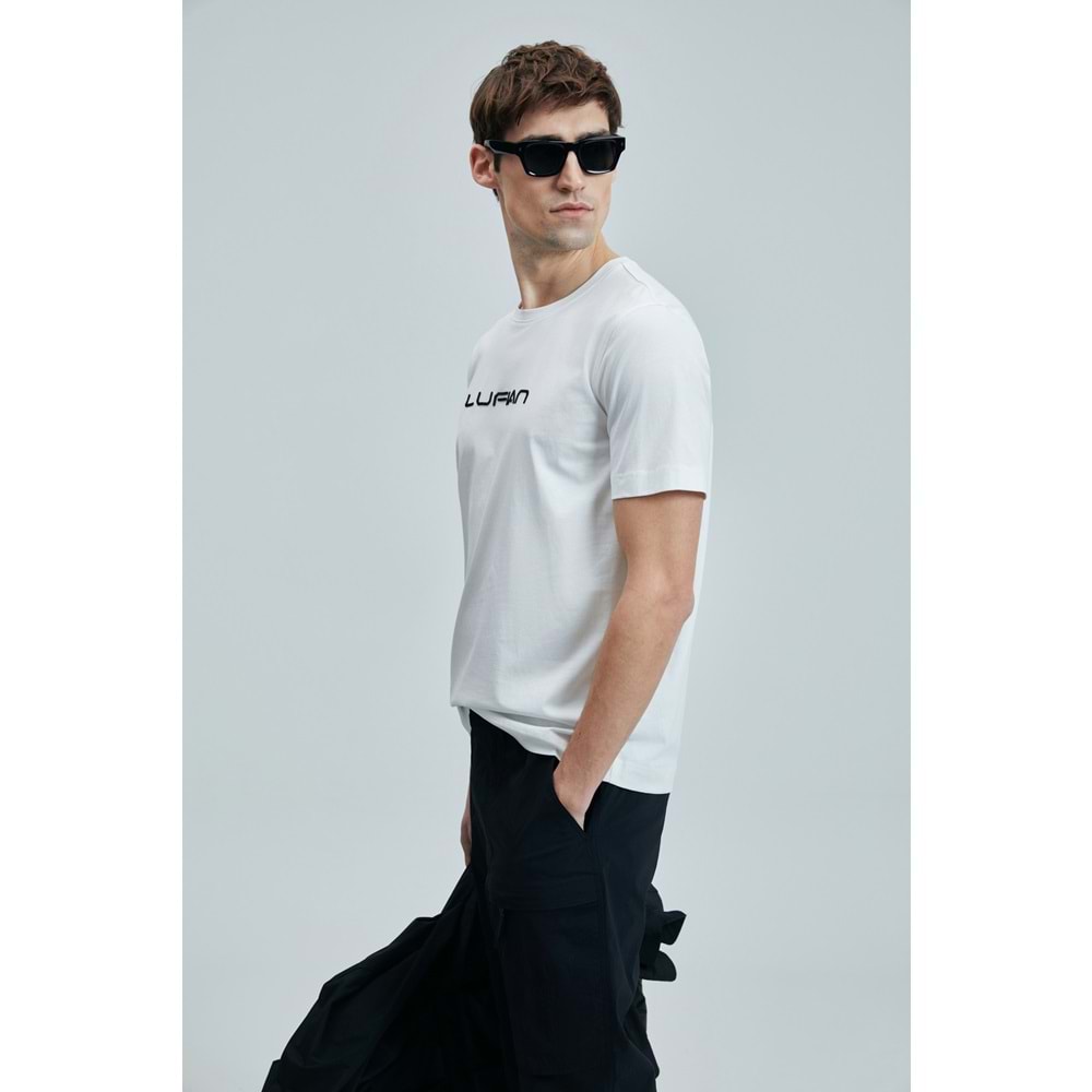 Lufian 111020250 Fusıon Modern Grafik Tişort Erkek T-Shirt