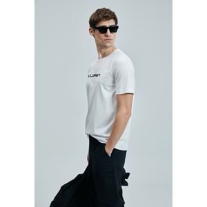 Lufian 111020250 Fusıon Modern Grafik Tişort Erkek T-Shirt