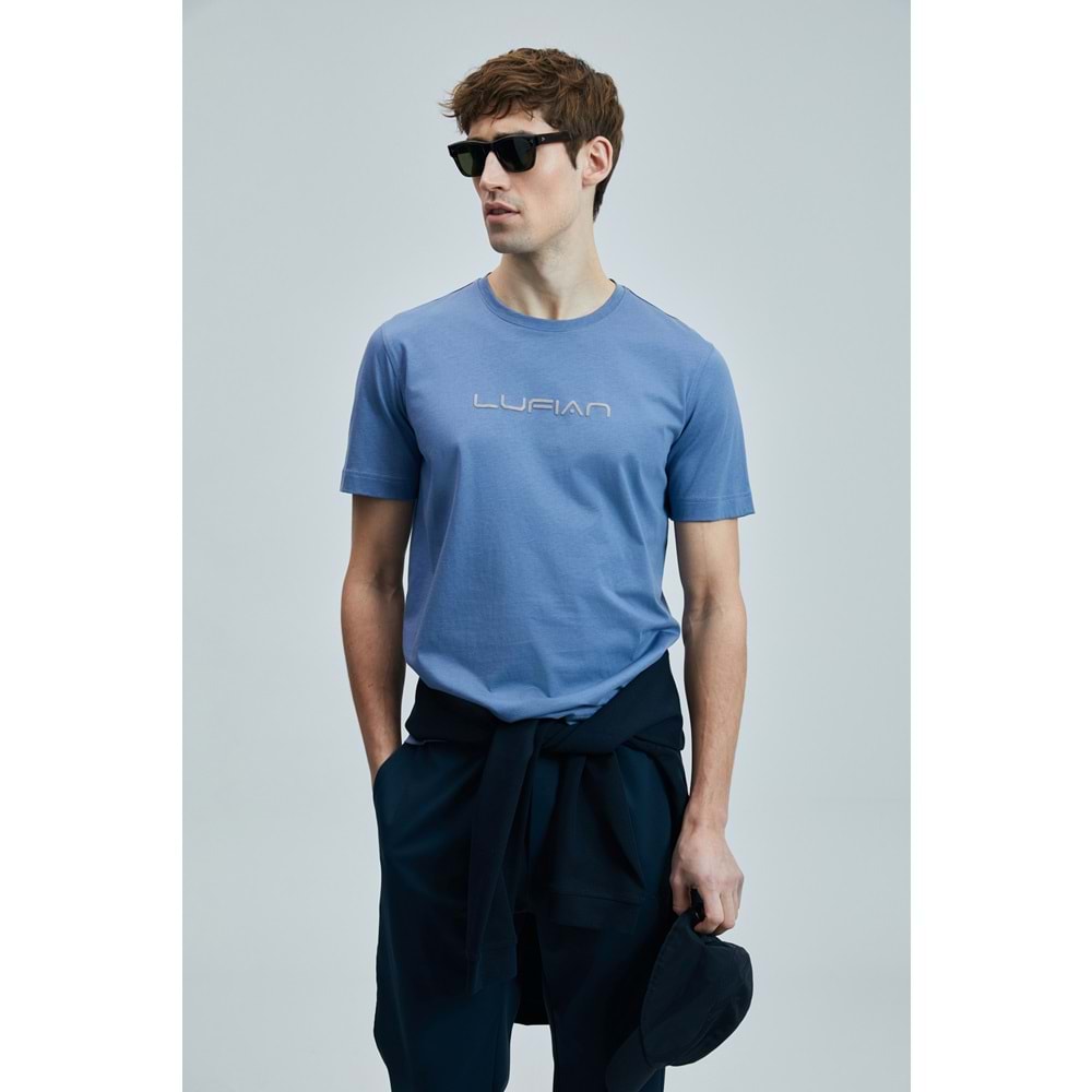 Lufian 111020250 Fusıon Modern Grafik Tişort Erkek T-Shirt