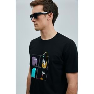 Lufian 111020254 Funky Modern Grafik Tişort Erkek T-Shirt