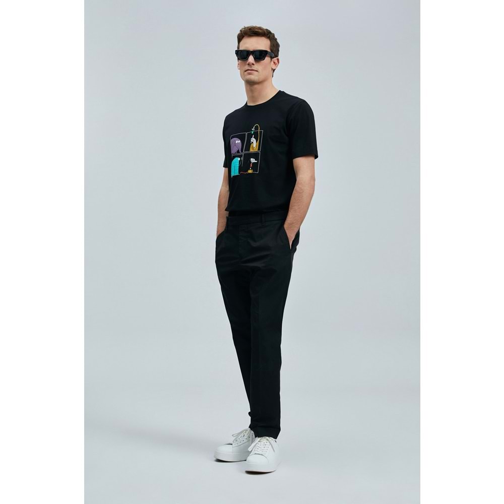 Lufian 111020254 Funky Modern Grafik Tişort Erkek T-Shirt