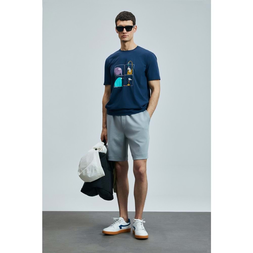 Lufian 111020254 Funky Modern Grafik Tişort Erkek T-Shirt