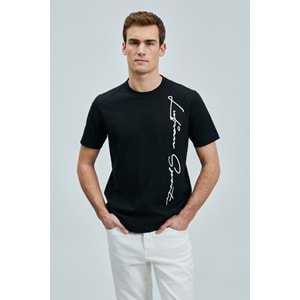 Lufian 111020231 Justin Modern Grafik Tişort Erkek T-Shirt