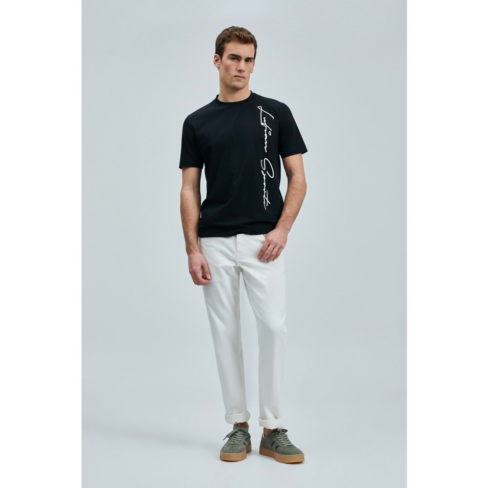Lufian 111020231 Justin Modern Grafik Tişort Erkek T-Shirt