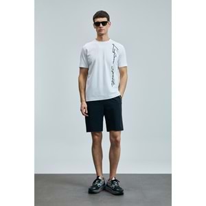 Lufian 111020231 Justin Modern Grafik Tişort Erkek T-Shirt