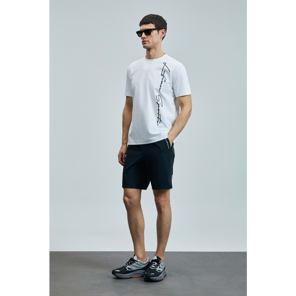Lufian 111020231 Justin Modern Grafik Tişort Erkek T-Shirt