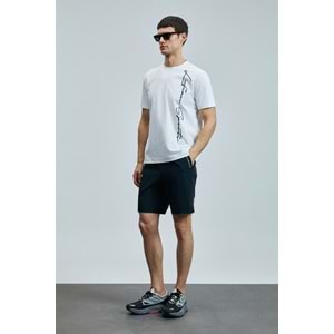 Lufian 111020231 Justin Modern Grafik Tişort Erkek T-Shirt