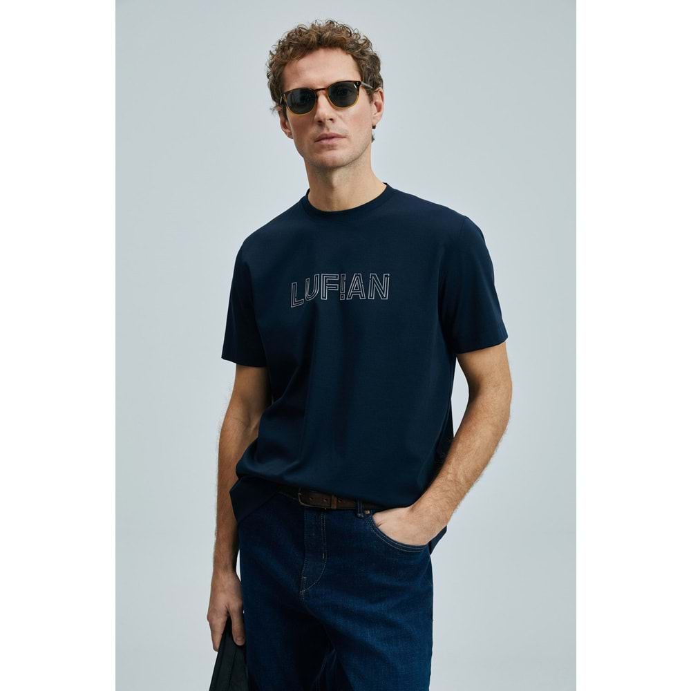 Lufian 111020240 Thınk Modern Grafik Tişort Erkek T-Shirt