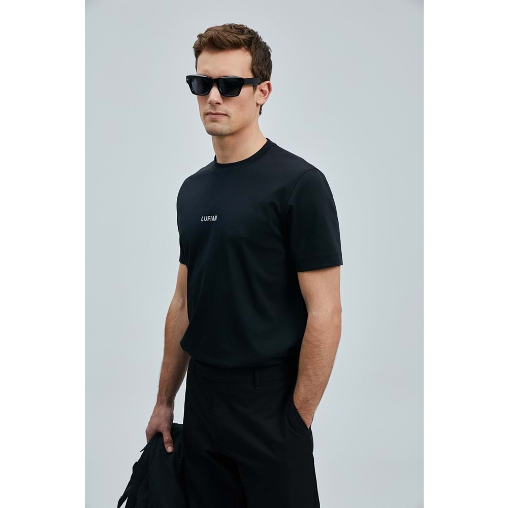 Lufian 111020235 Marcus Modern Grafik Tişort Erkek T-Shirt