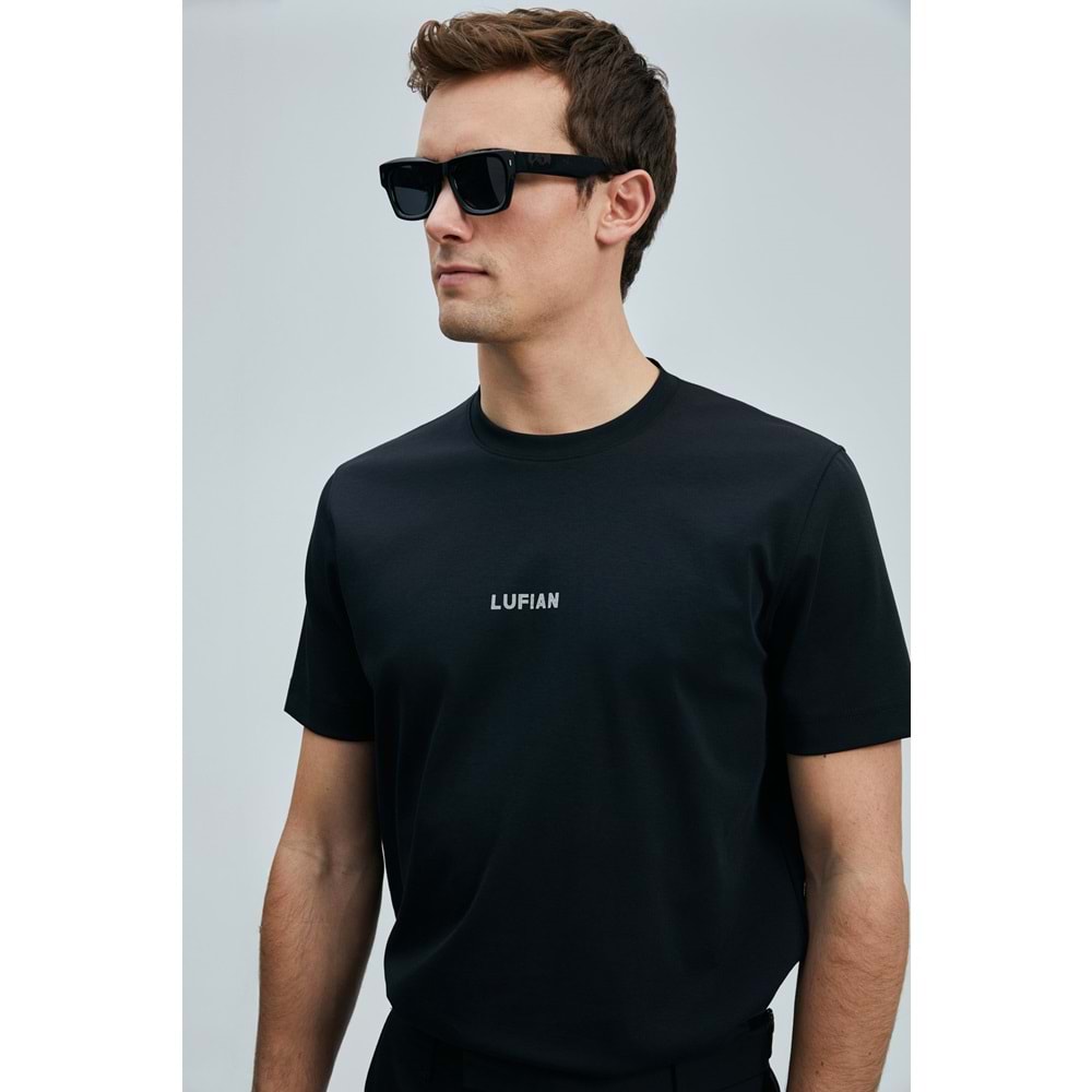 Lufian 111020235 Marcus Modern Grafik Tişort Erkek T-Shirt