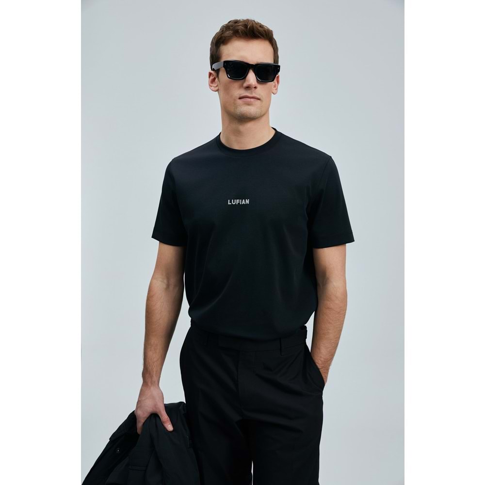 Lufian 111020235 Marcus Modern Grafik Tişort Erkek T-Shirt