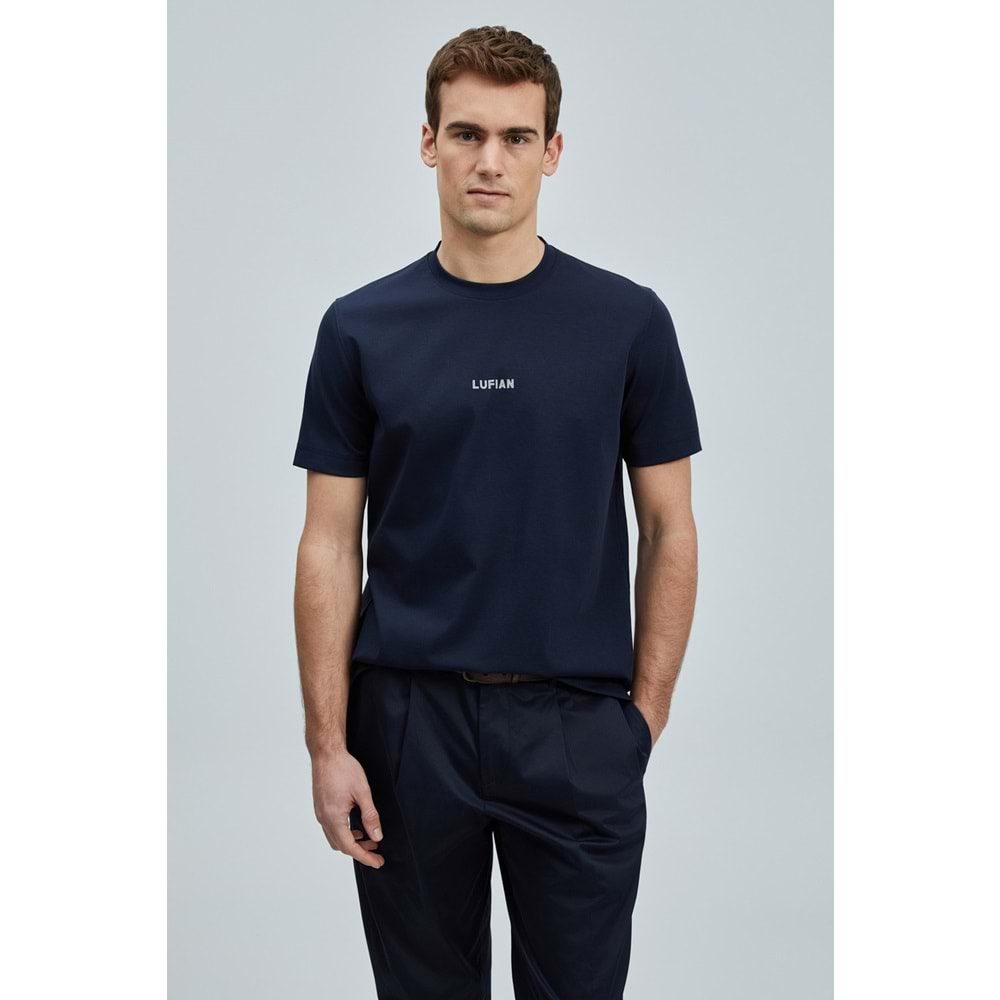 Lufian 111020235 Marcus Modern Grafik Tişort Erkek T-Shirt