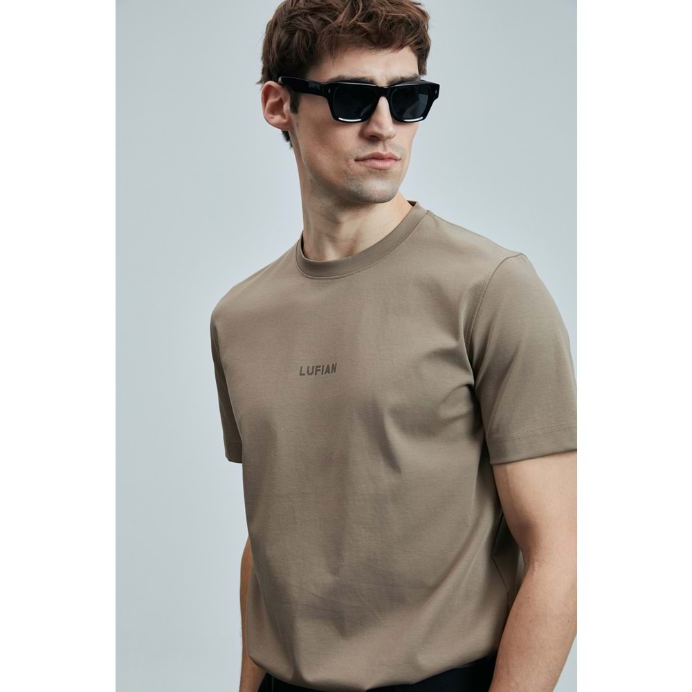 Lufian 111020235 Marcus Modern Grafik Tişort Erkek T-Shirt