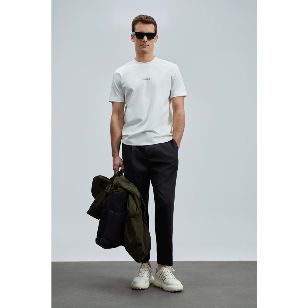 Lufian 111020235 Marcus Modern Grafik Tişort Erkek T-Shirt