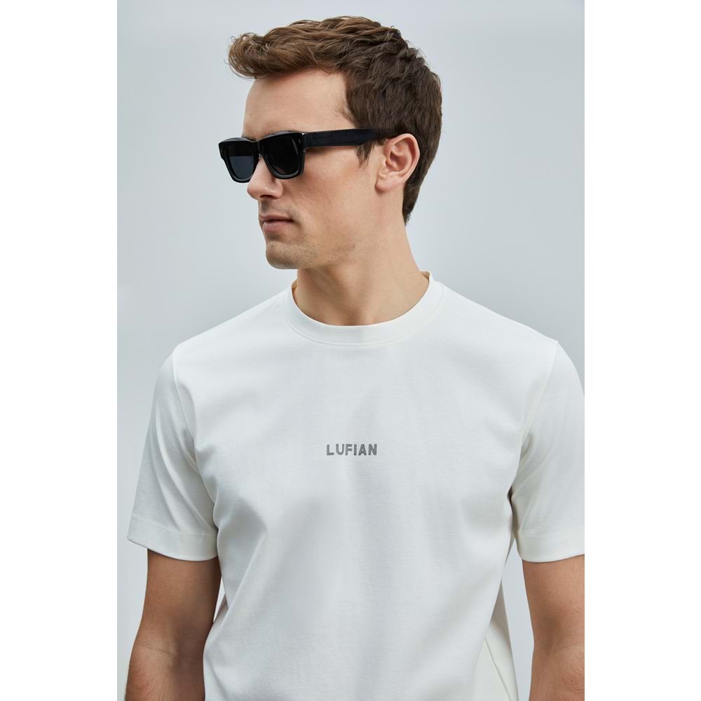 Lufian 111020235 Marcus Modern Grafik Tişort Erkek T-Shirt