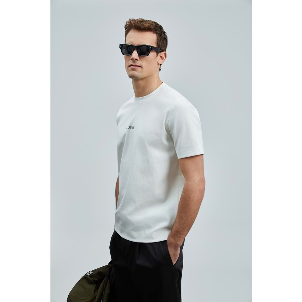 Lufian 111020235 Marcus Modern Grafik Tişort Erkek T-Shirt