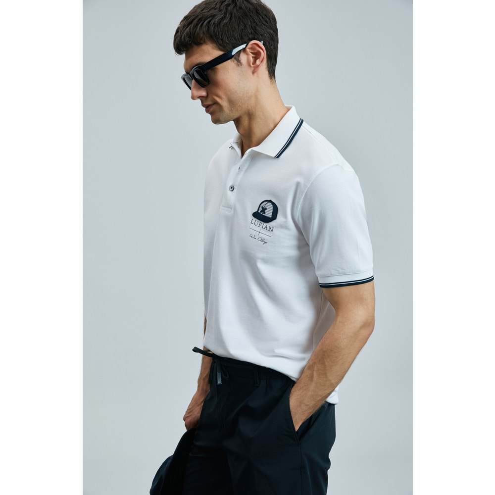 Lufian 111040223 Sandor Smart Polo Yaka Tişort Erkek T-Shirt