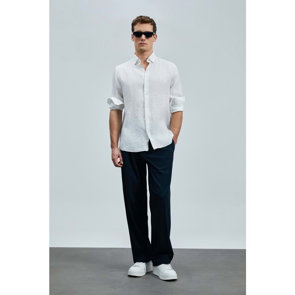 Lufian 111010630 Pitaya Keten Gömlek Comfort Fit Erkek Gömlek