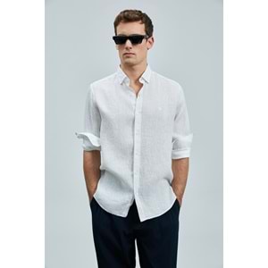 Lufian 111010630 Pitaya Keten Gömlek Comfort Fit Erkek Gömlek