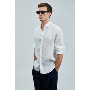 Lufian 111010630 Pitaya Keten Gömlek Comfort Fit Erkek Gömlek
