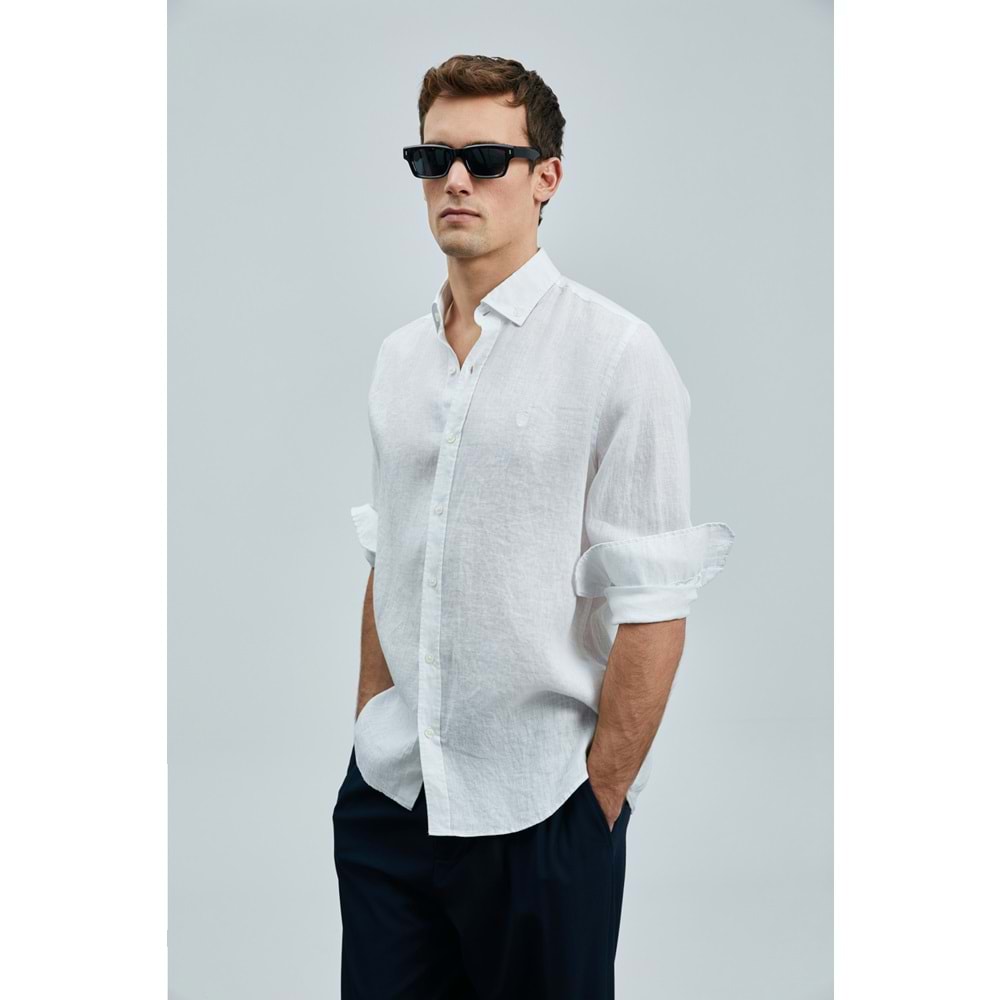 Lufian 111010630 Pitaya Keten Gömlek Comfort Fit Erkek Gömlek