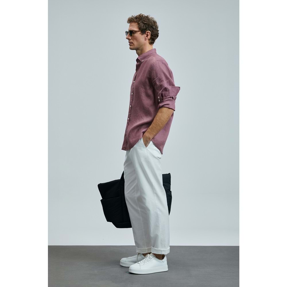 Lufian 111010630 Pitaya Keten Gömlek Comfort Fit Erkek Gömlek