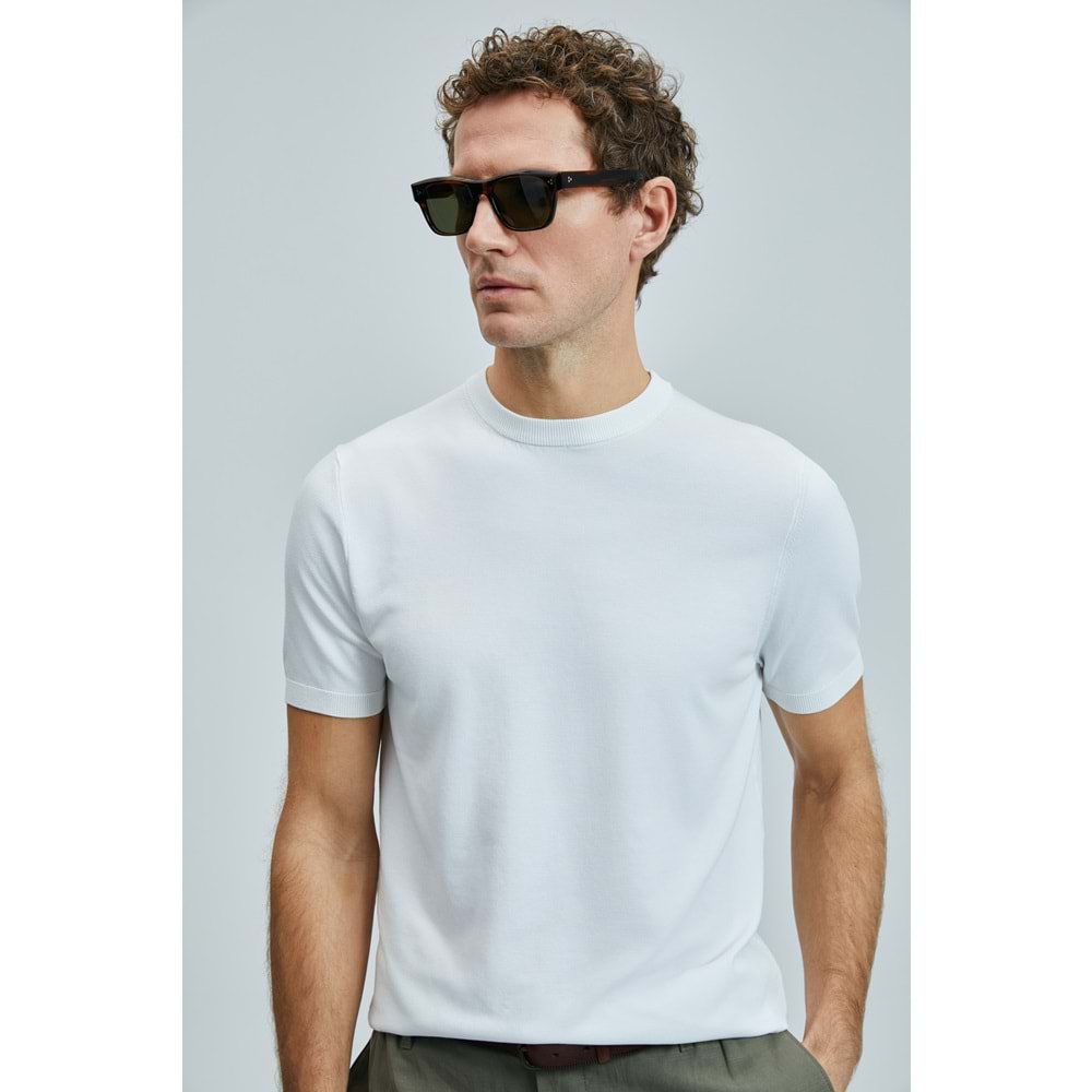 Lufian 111090110 Tıno Modal Karışımlı Tişort Erkek T-Shirt