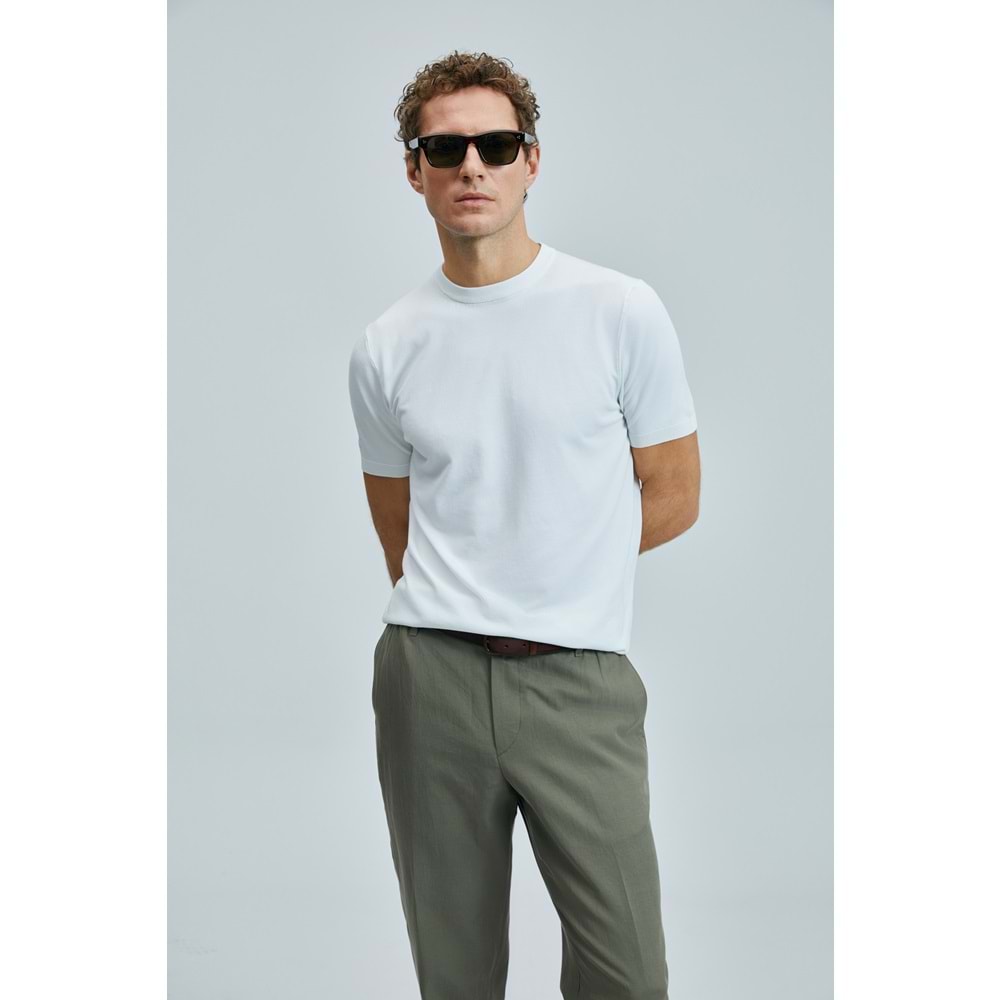 Lufian 111090110 Tıno Modal Karışımlı Tişort Erkek T-Shirt